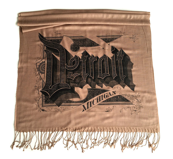 Detroit Michigan Pashmina Scarf