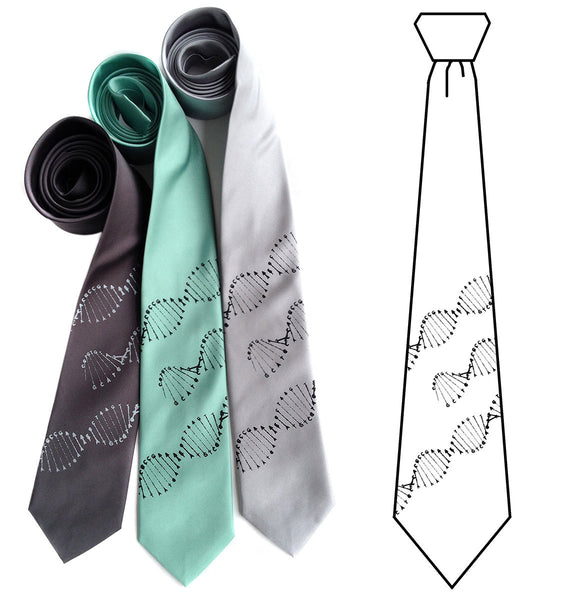 DNA Strand Artwork Neck Tie