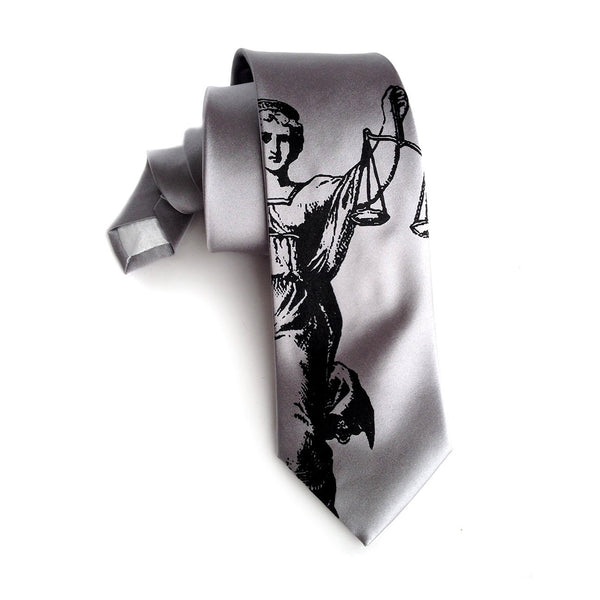  Mens Fashion Tie Novetly Legal Scales of Justice