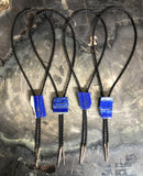 Lapis Lazuli Bolo Tie, blue gemstone western tie