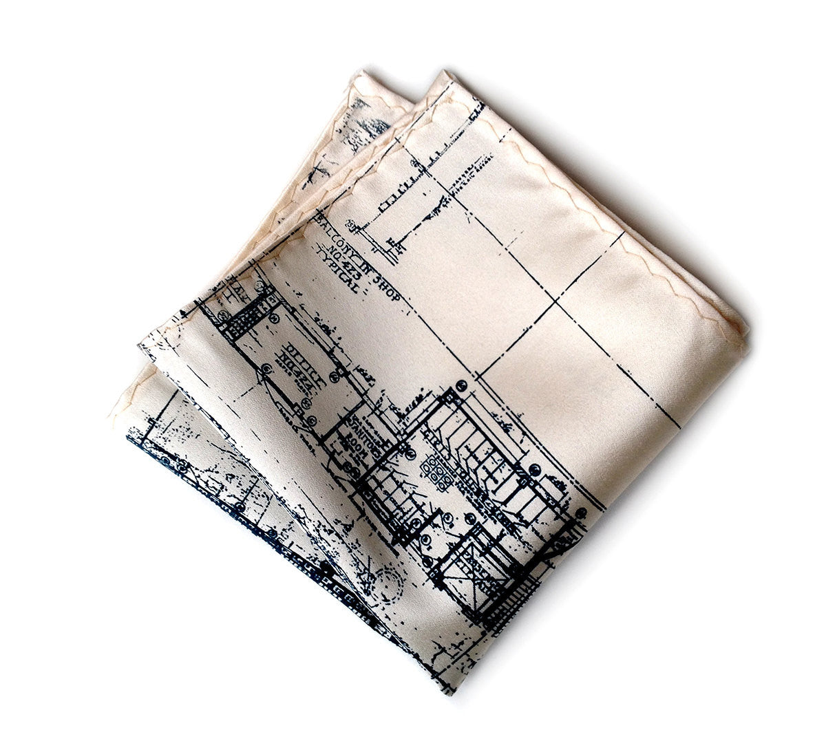 Old English D Pocket Square, Detroit D Handkerchief